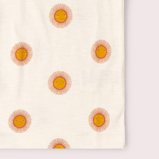 Summer Sun Short Sleeve Popper T Shirt Cream / 18-24m