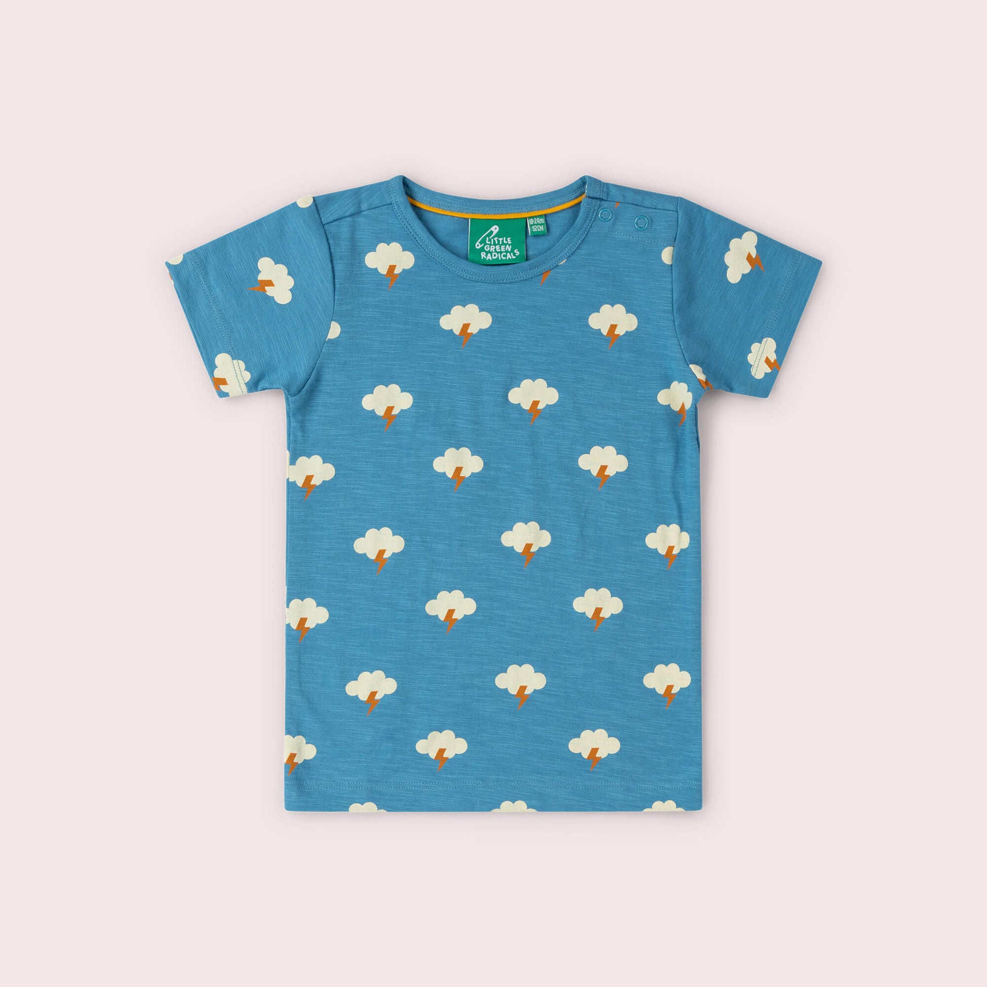 All Weather Short Sleeve Popper T Shirt Blue / 18-24m