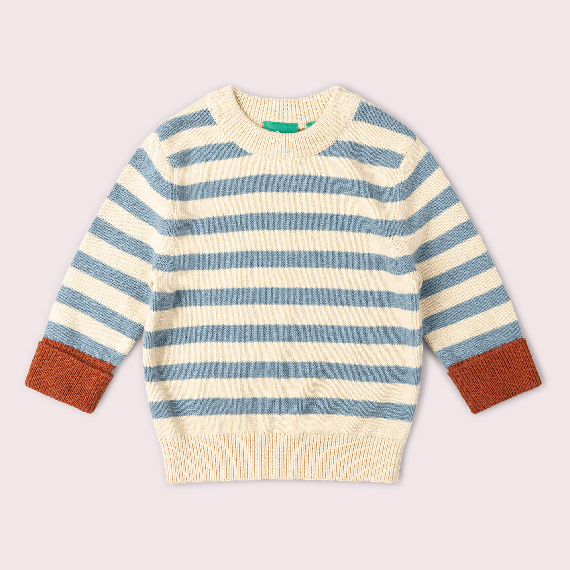 Hazy Blue Striped Knitted Jumper Blue / 12-24m