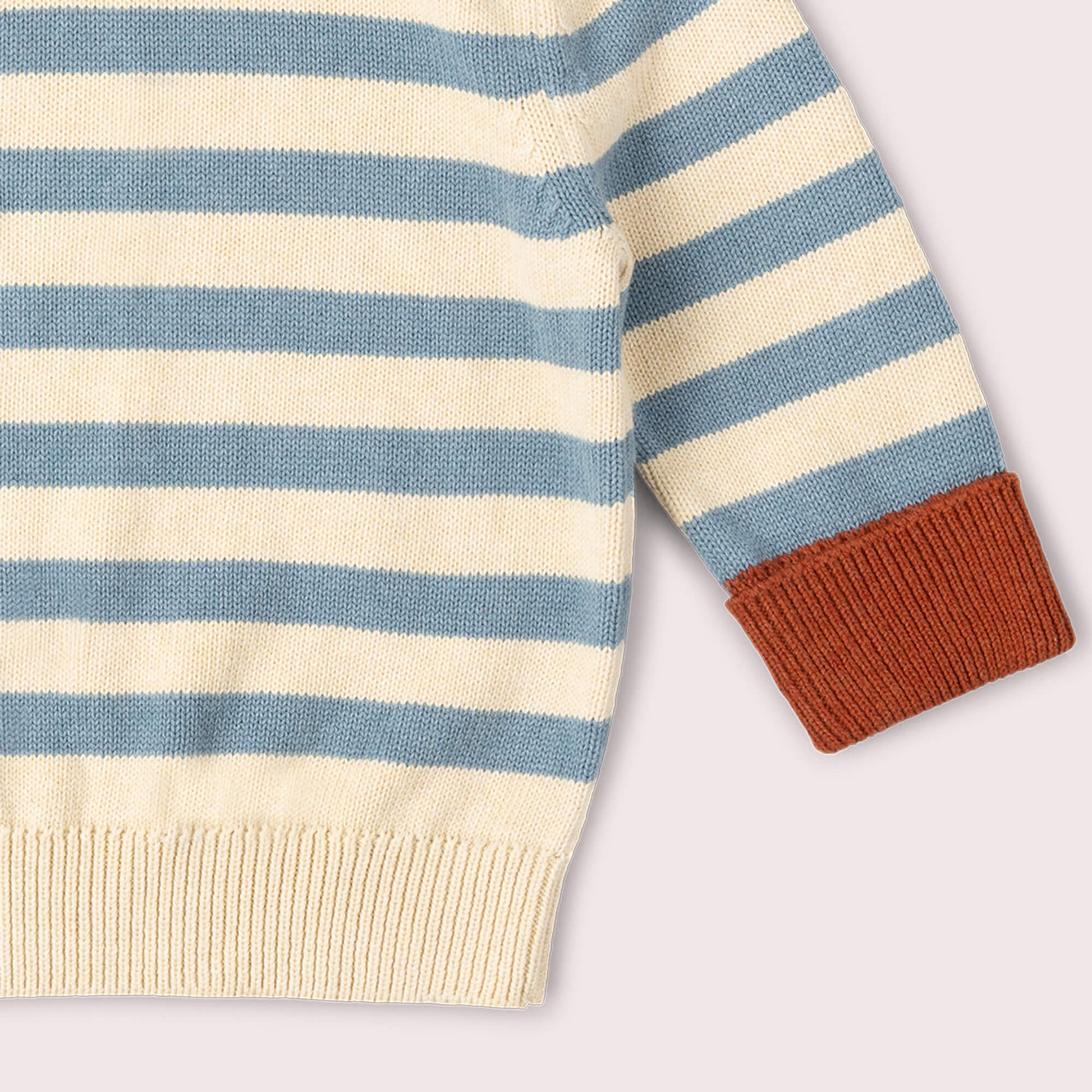 Hazy Blue Striped Knitted Jumper Blue / 12-24m