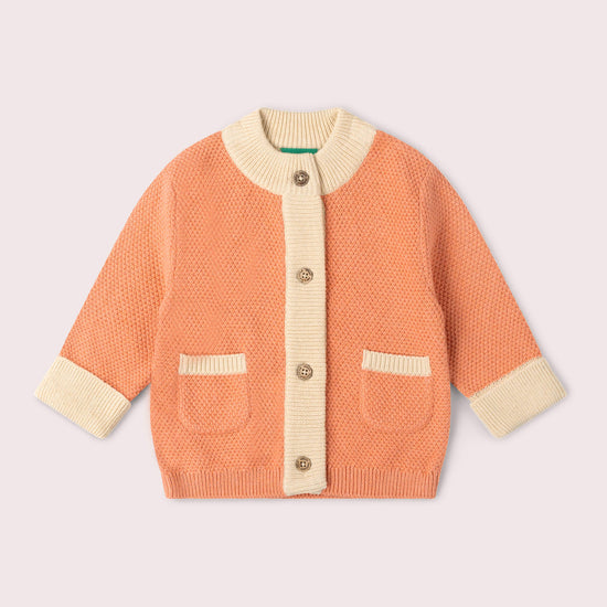 Coral Snuggly Knitted Cardigan Pink / 12-24m