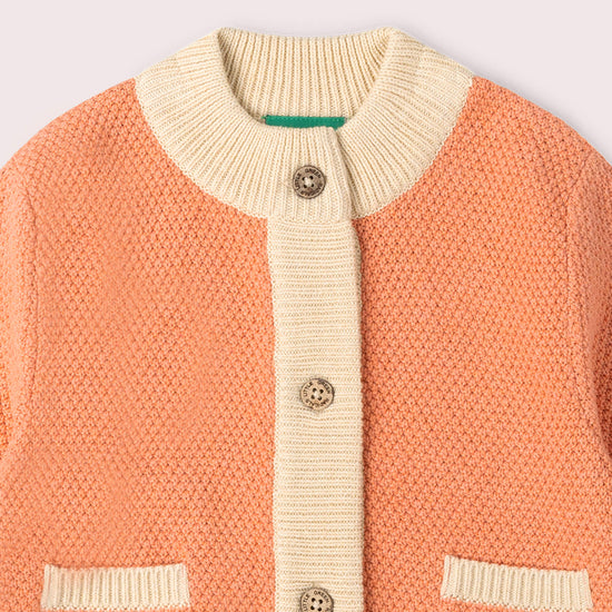Coral Snuggly Knitted Cardigan Pink / 12-24m
