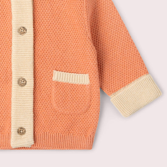 Coral Snuggly Knitted Cardigan Pink / 12-24m