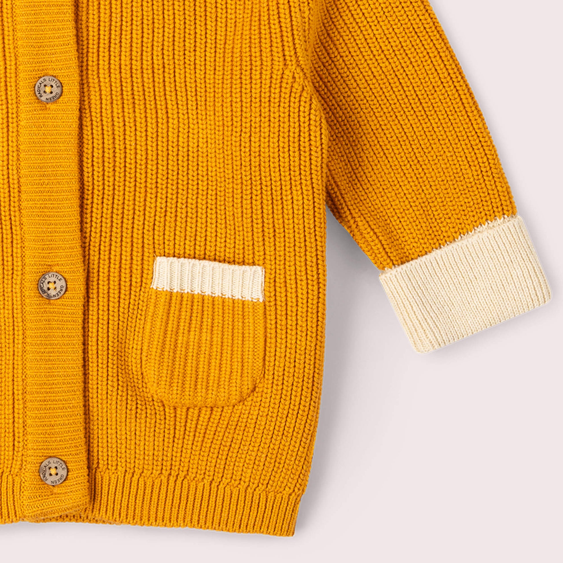 Golden Ochre Snuggly Knitted Cardigan Gold / 12-24m