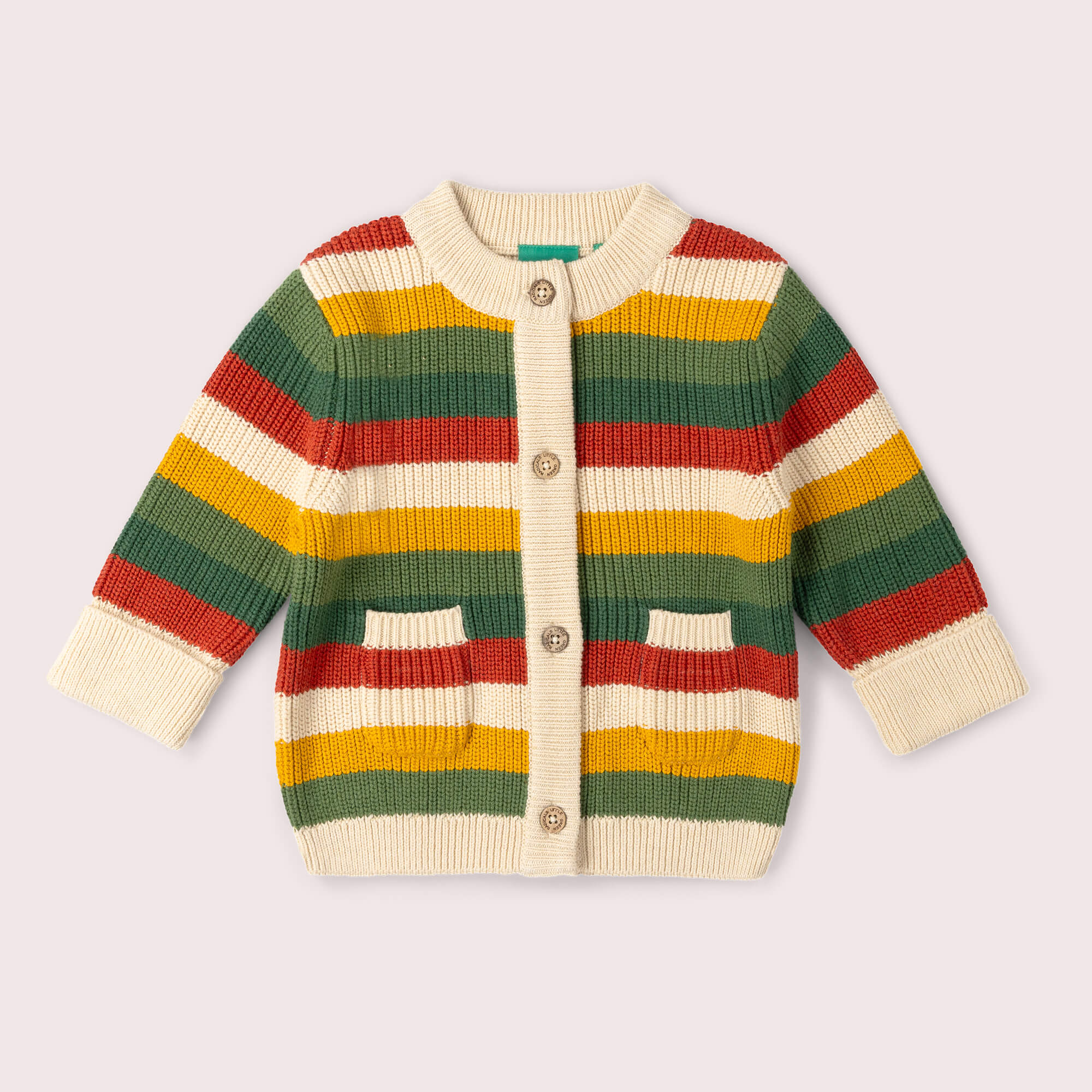 Spring Rainbow Knitted Snuggly Cardigan MULTI / 12-24m