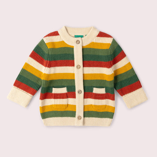 Spring Rainbow Knitted Snuggly Cardigan MULTI / 12-24m