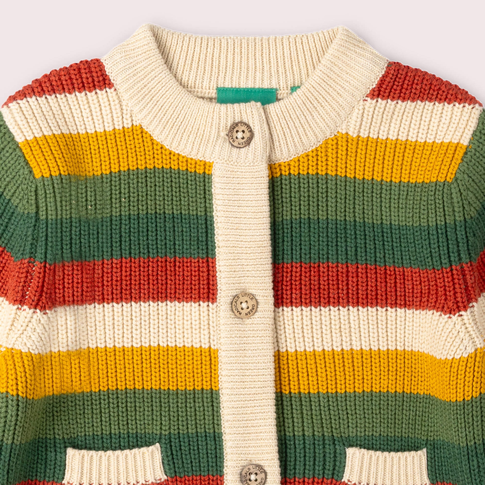 Spring Rainbow Knitted Snuggly Cardigan MULTI / 12-24m