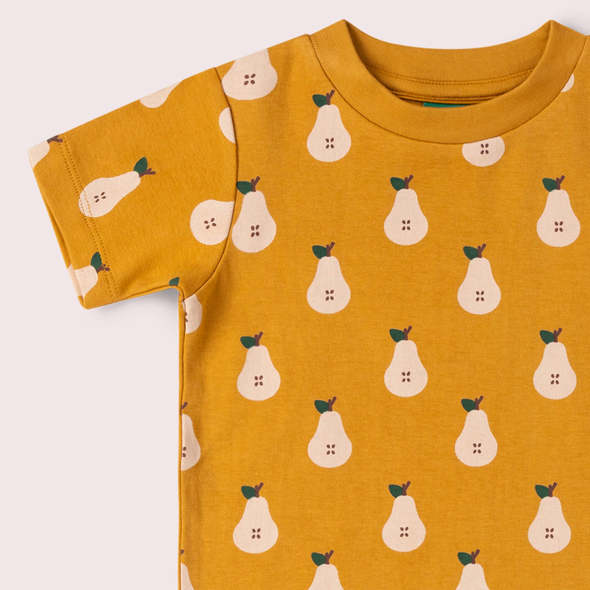Summer Pears Short Sleeve T Shirt Gold / 18-24m