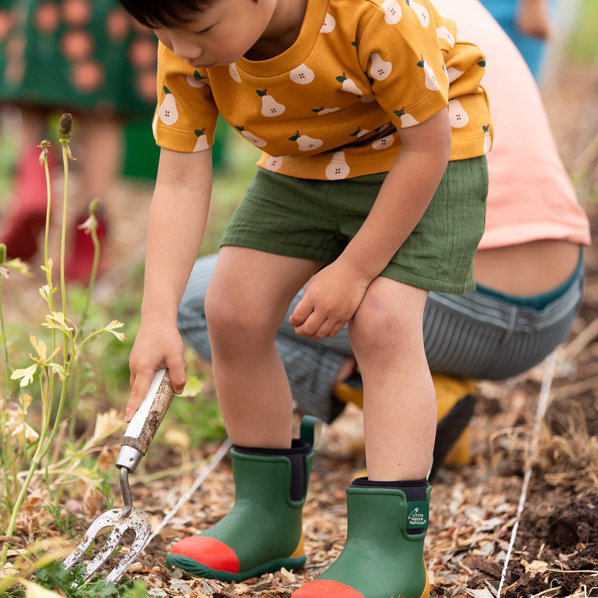 Summer Pears Short Sleeve T Shirt Gold / 18-24m