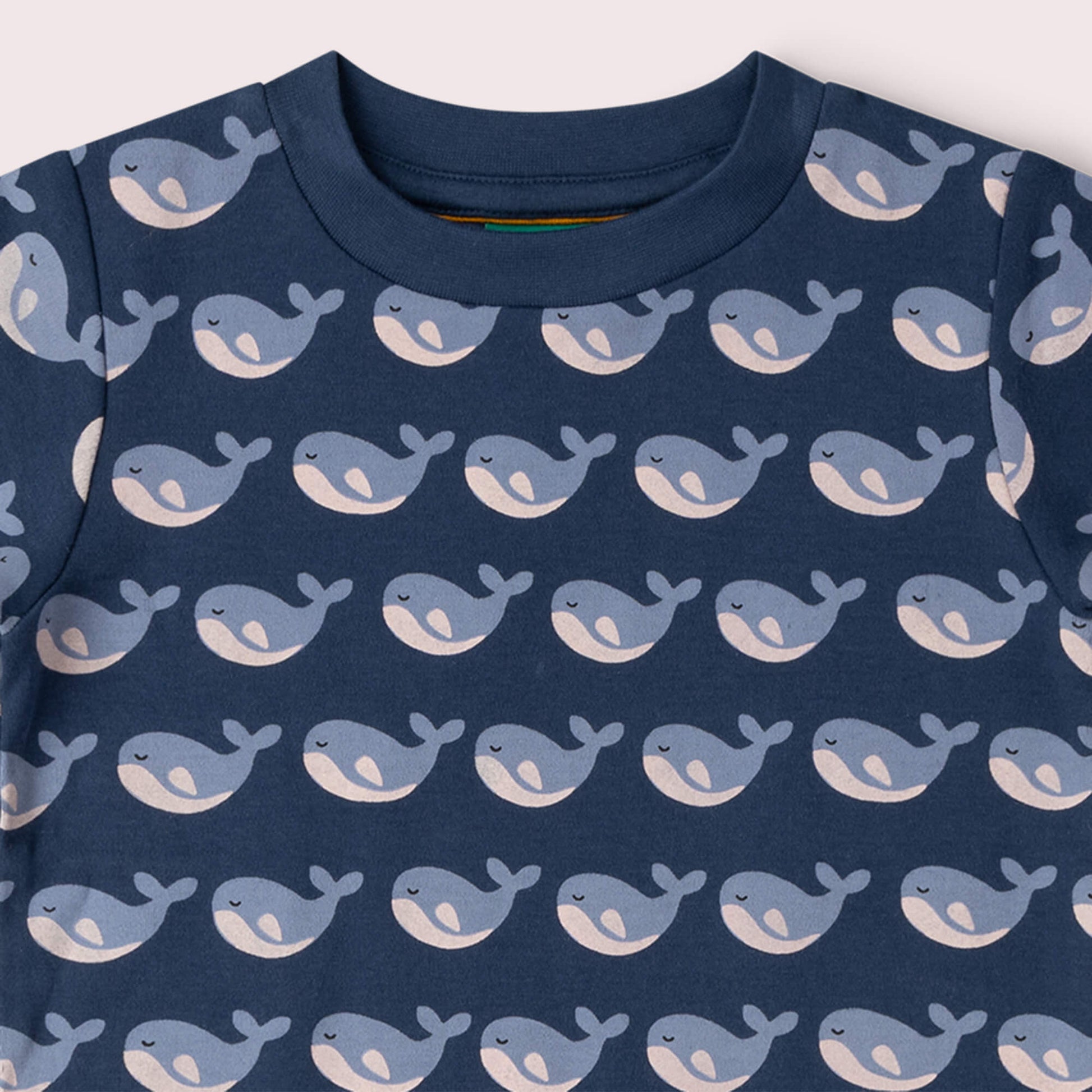 Singing Whales Short Sleeve T Shirt Blue / 18-24m