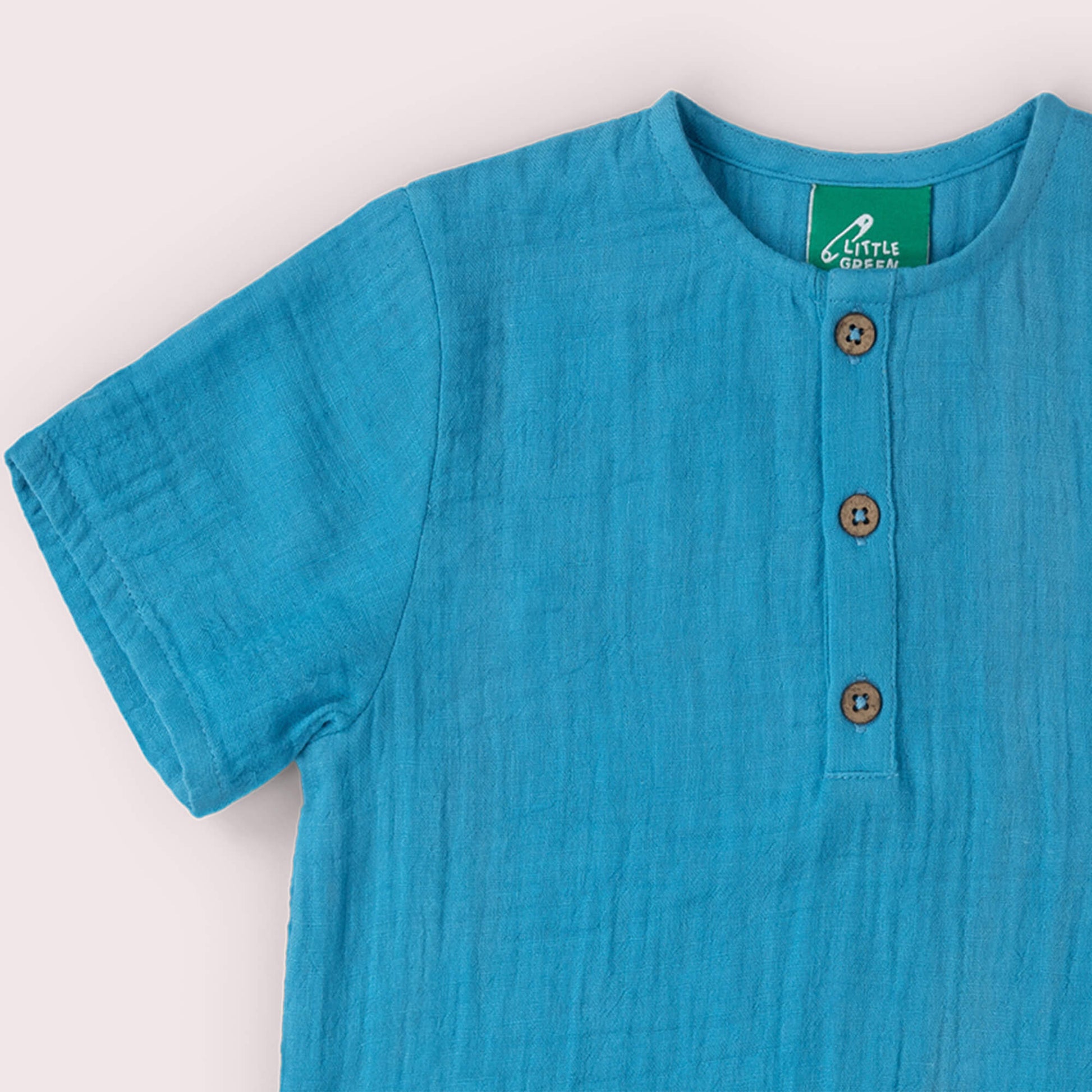 Blue Moon Short Sleeved Henley Top Blue / 18-24m