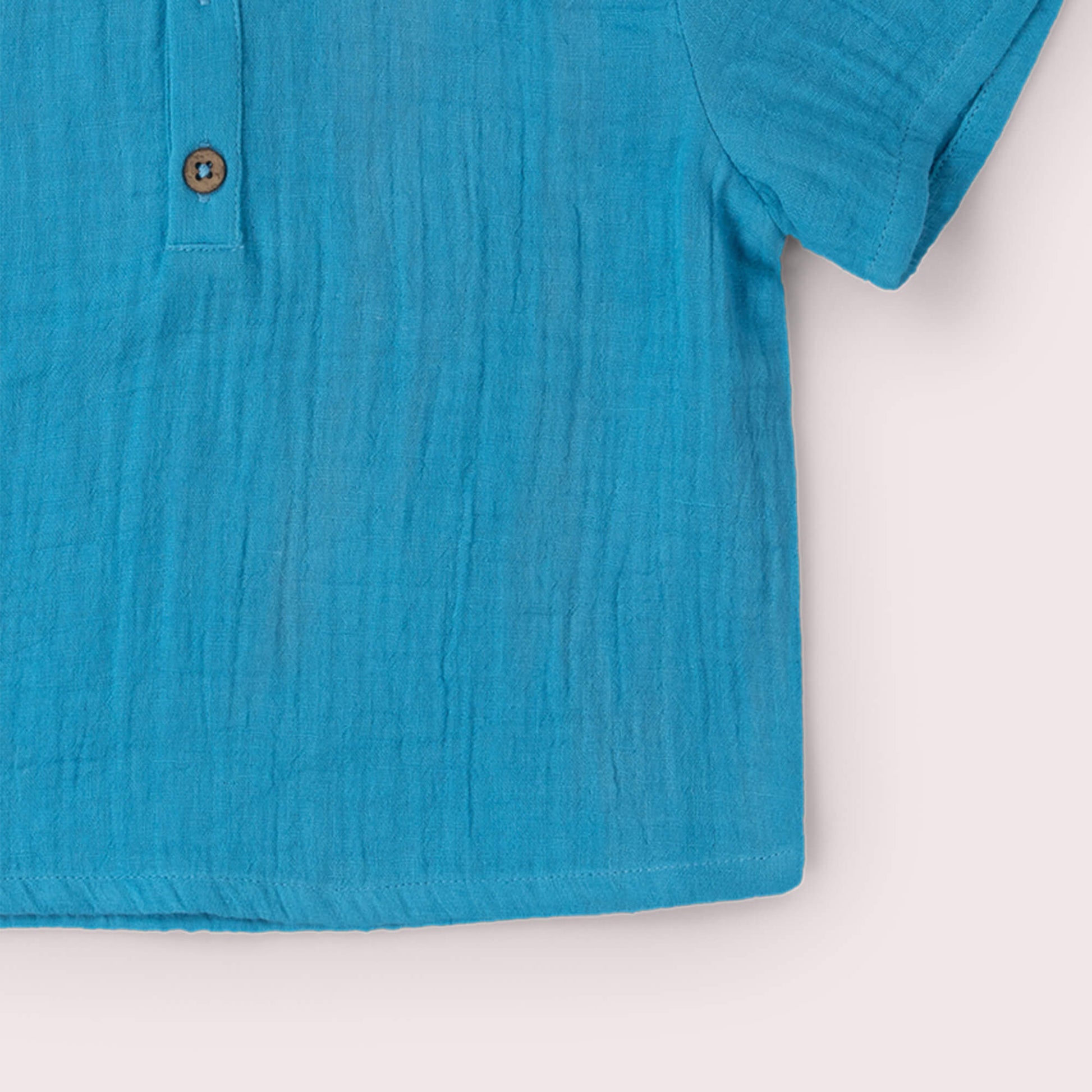 Blue Moon Short Sleeved Henley Top Blue / 18-24m