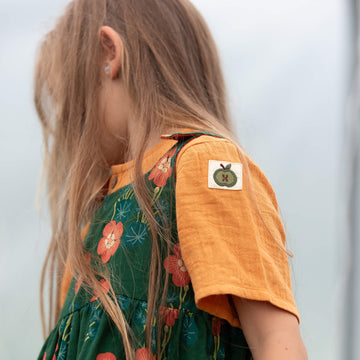 Golden Ochre Short Sleeved Henley Top Gold / 18-24m