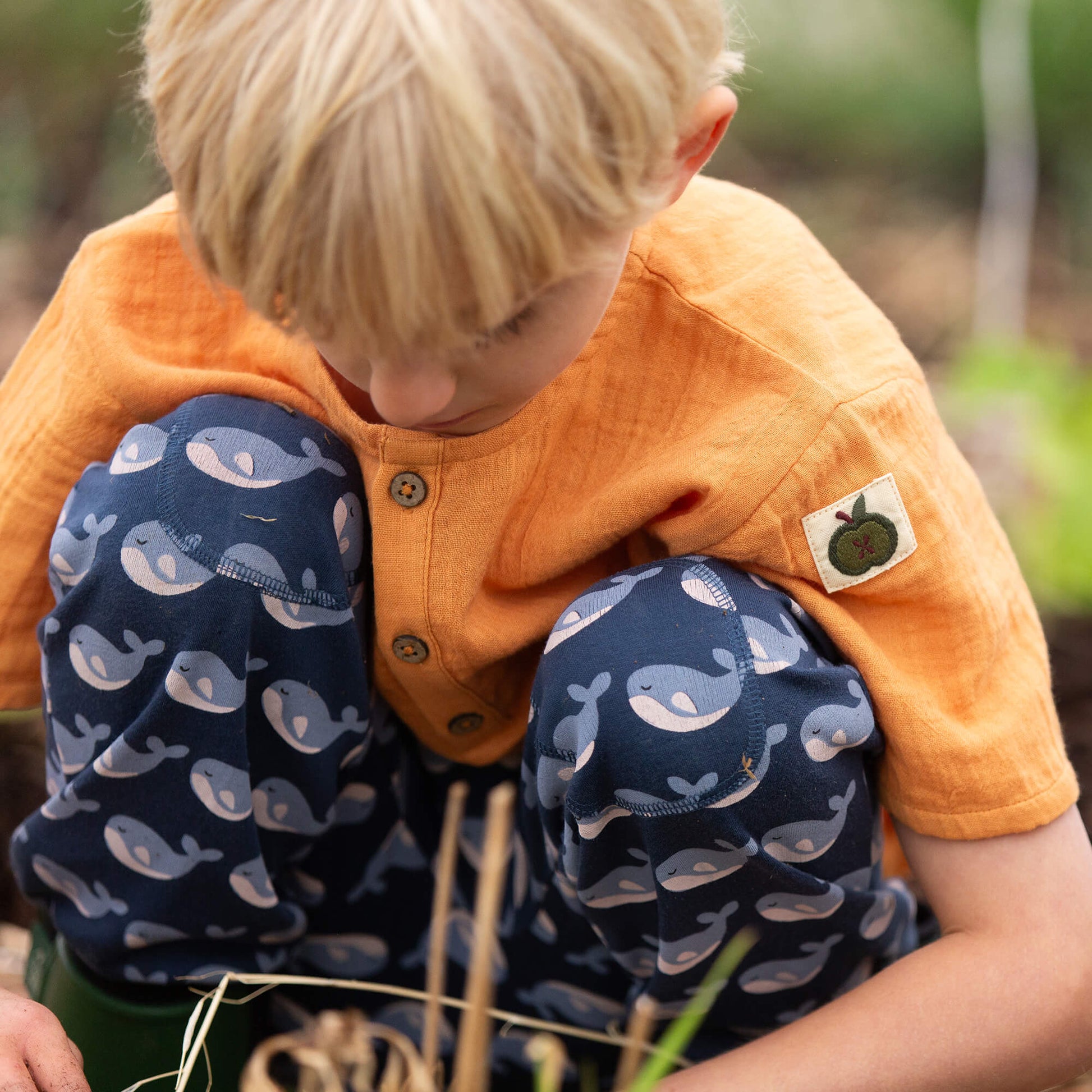 Golden Ochre Short Sleeved Henley Top Gold / 18-24m