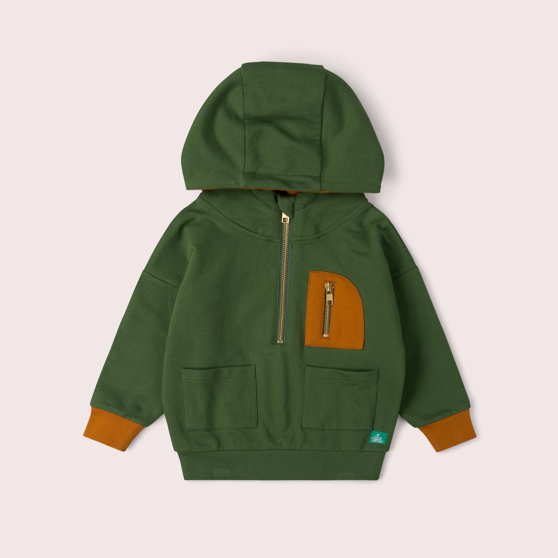 Woodland Green Quarter Zip Hoodie Green / 18-24m