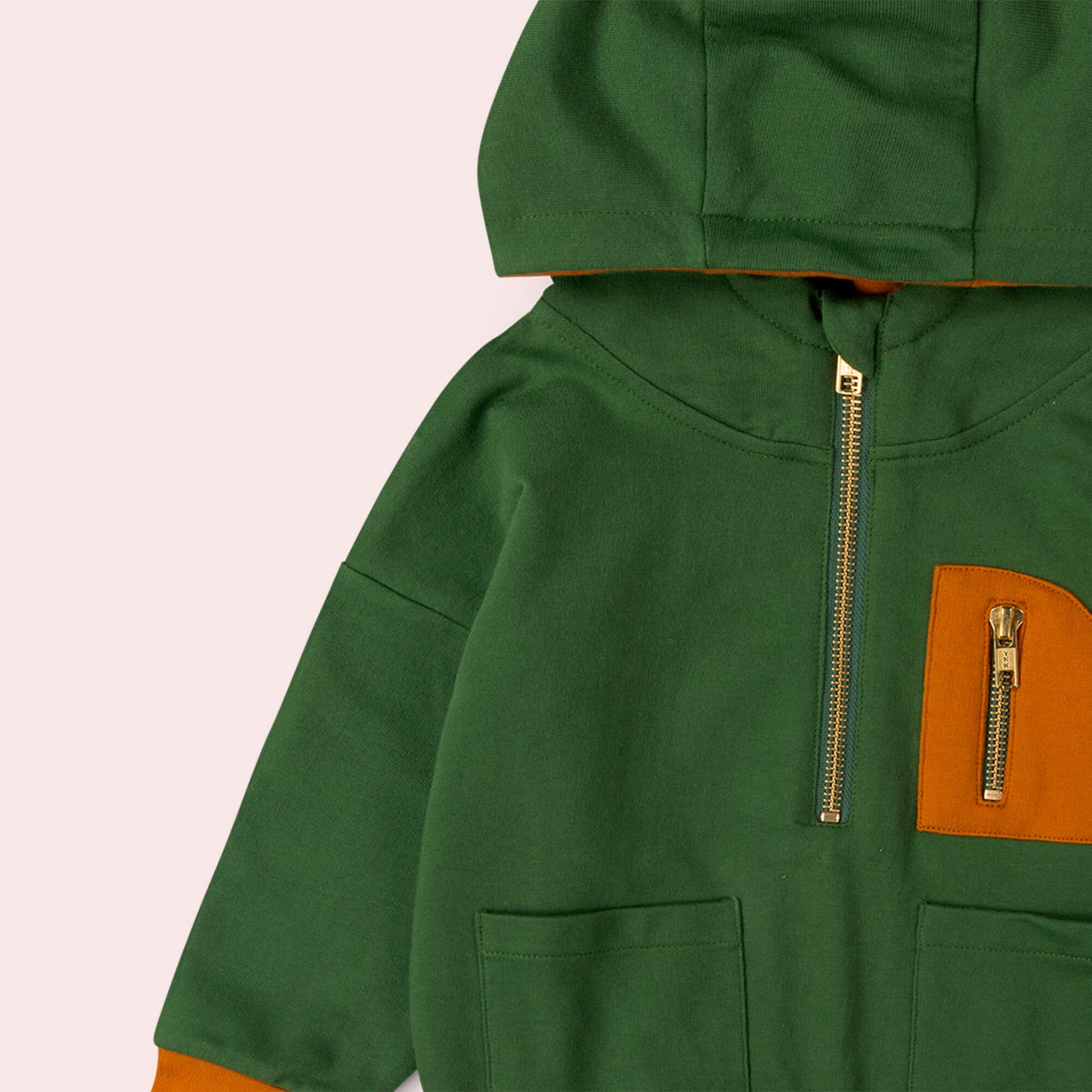 Woodland Green Quarter Zip Hoodie Green / 18-24m