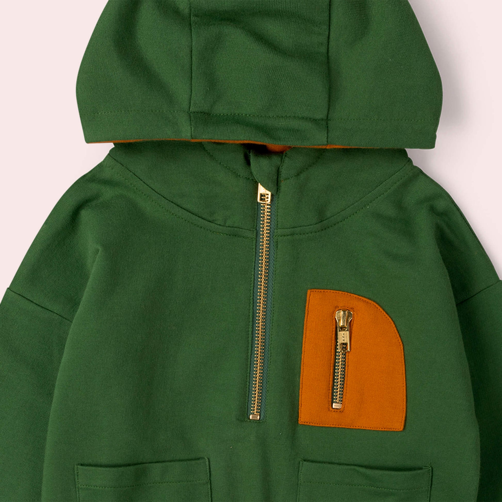 Woodland Green Quarter Zip Hoodie Green / 18-24m