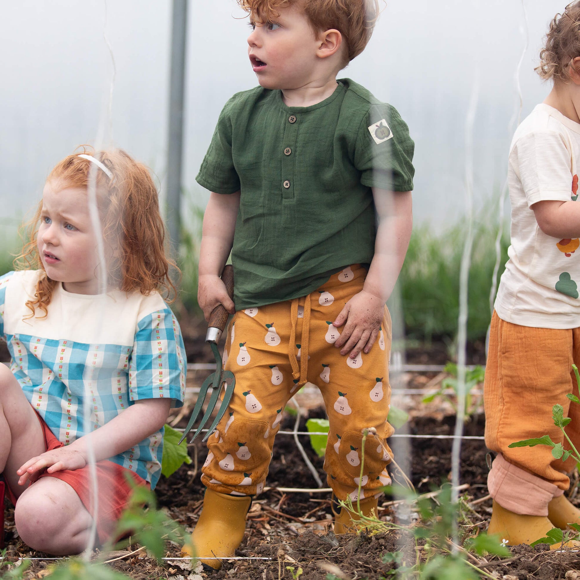 Summer Pears Organic Comfy Joggers Gold / 18-24m