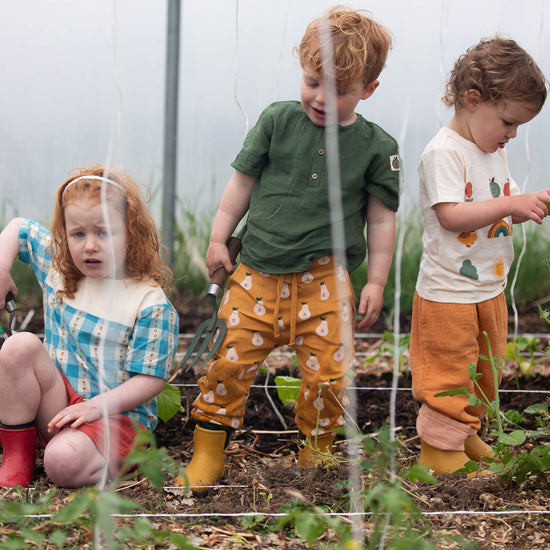 Summer Pears Organic Comfy Joggers Gold / 18-24m