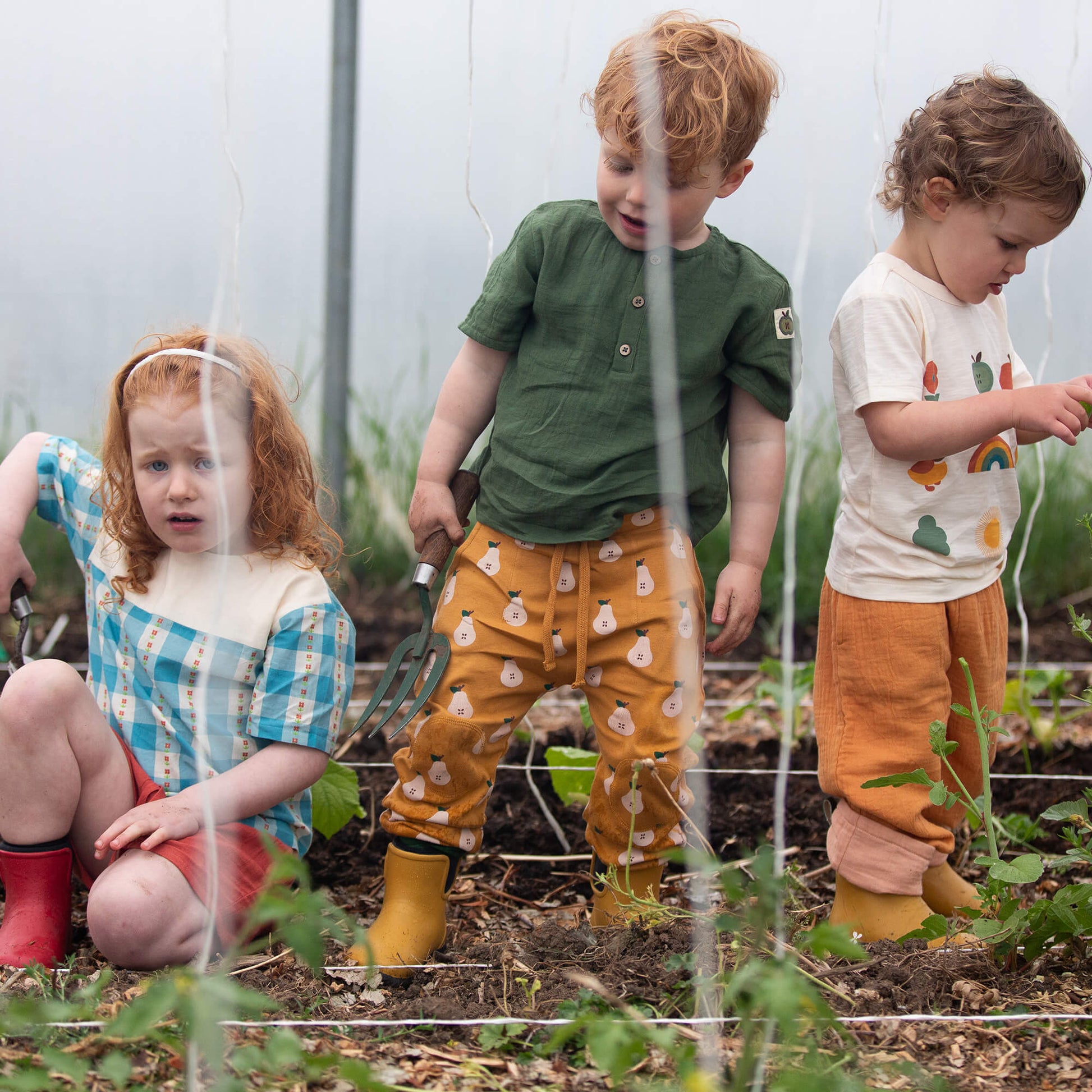 Summer Pears Organic Comfy Joggers Gold / 18-24m