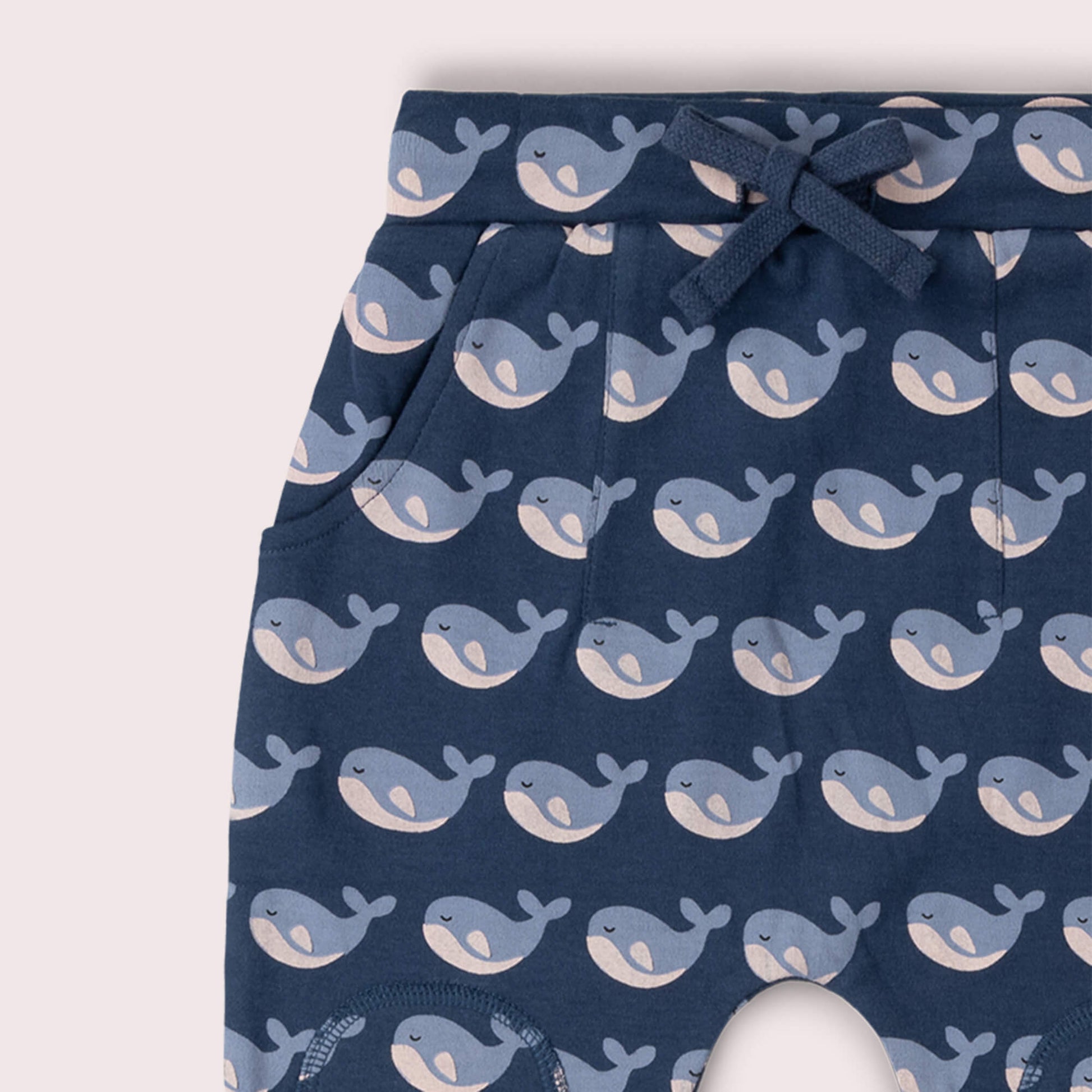 Singing Whales Organic Comfy Joggers Blue / 18-24m