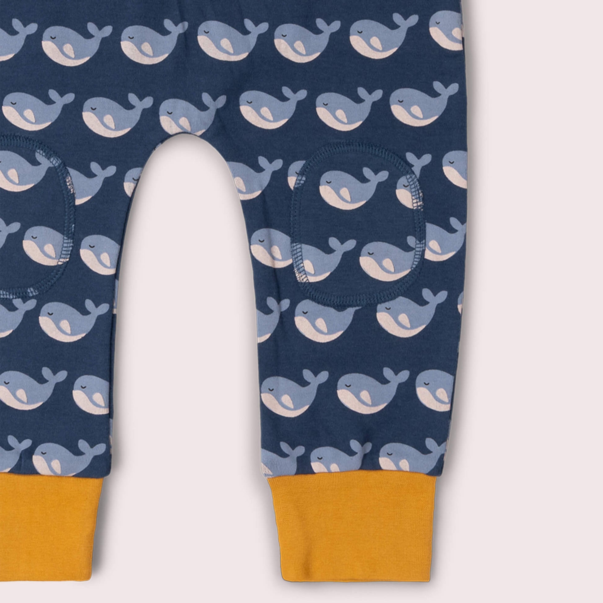 Singing Whales Organic Comfy Joggers Blue / 18-24m