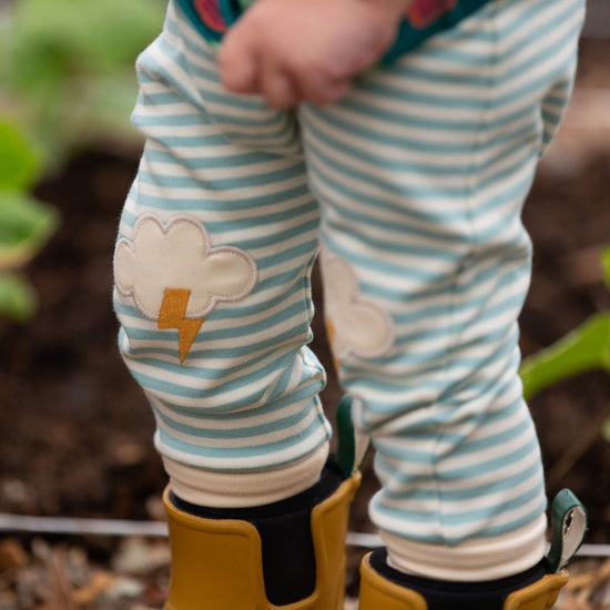 All Weather Knee Patch Striped Joggers Blue / 18-24m