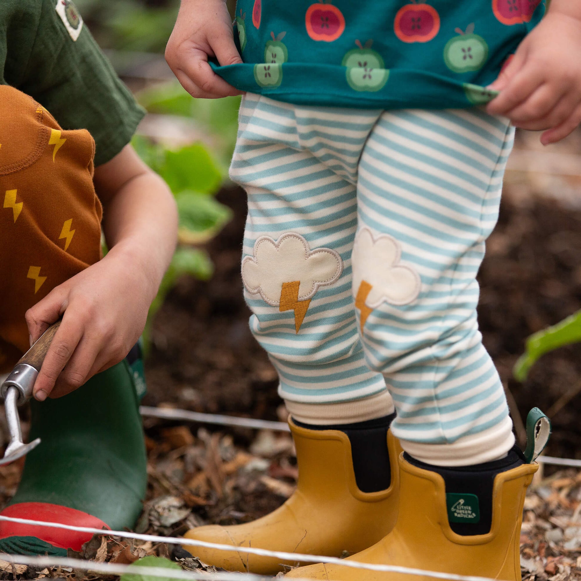 All Weather Knee Patch Striped Joggers Blue / 18-24m