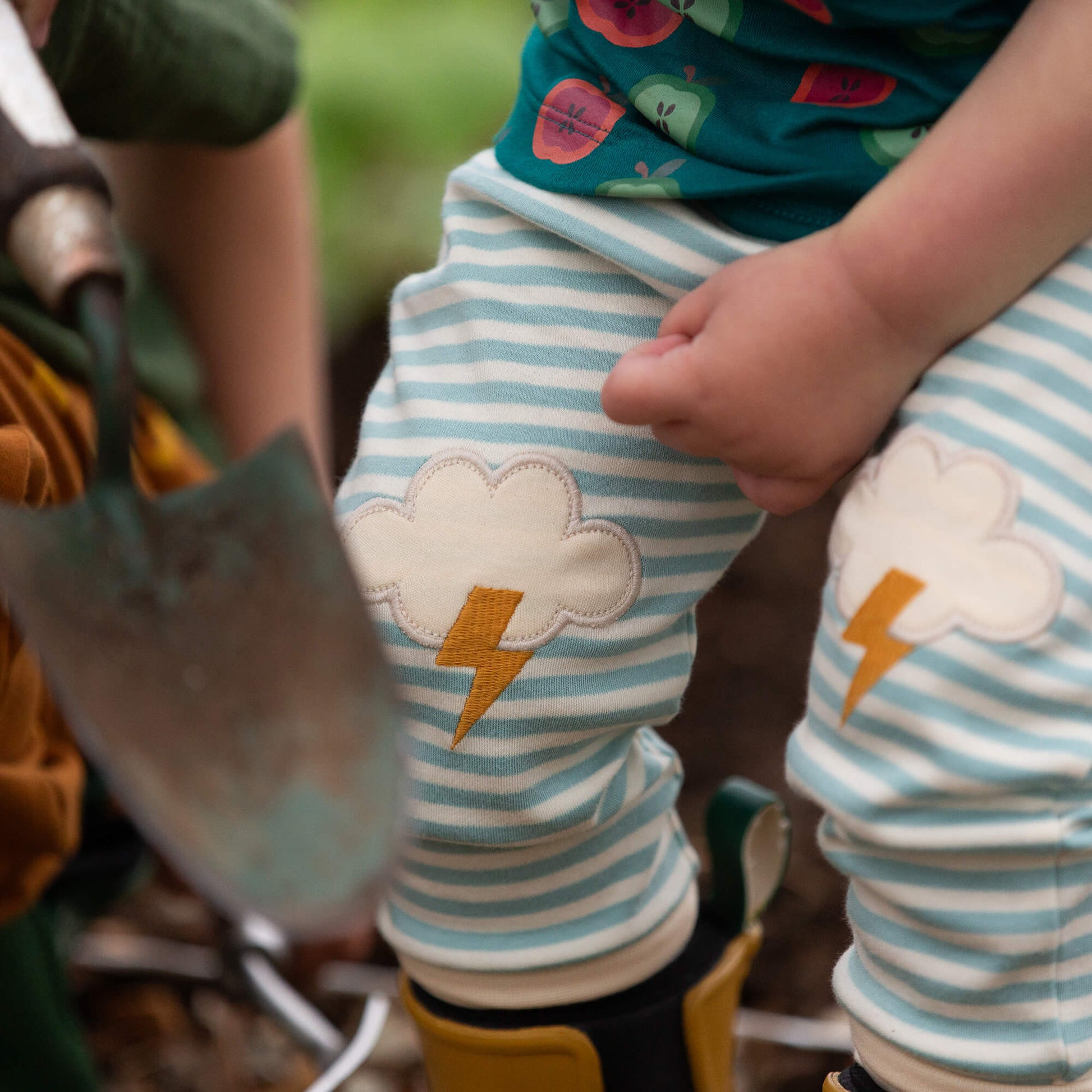 All Weather Knee Patch Striped Joggers Blue / 18-24m