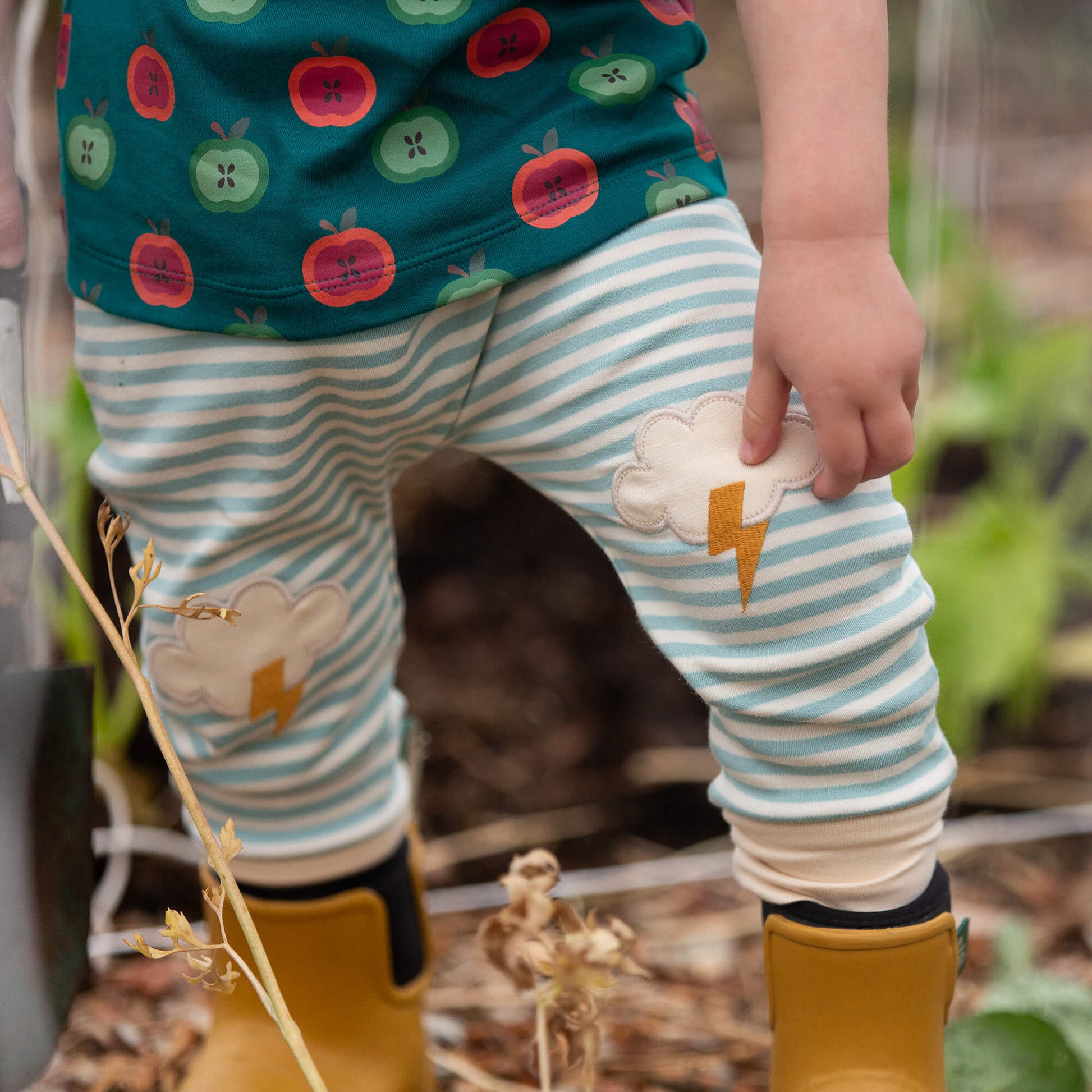 All Weather Knee Patch Striped Joggers Blue / 18-24m