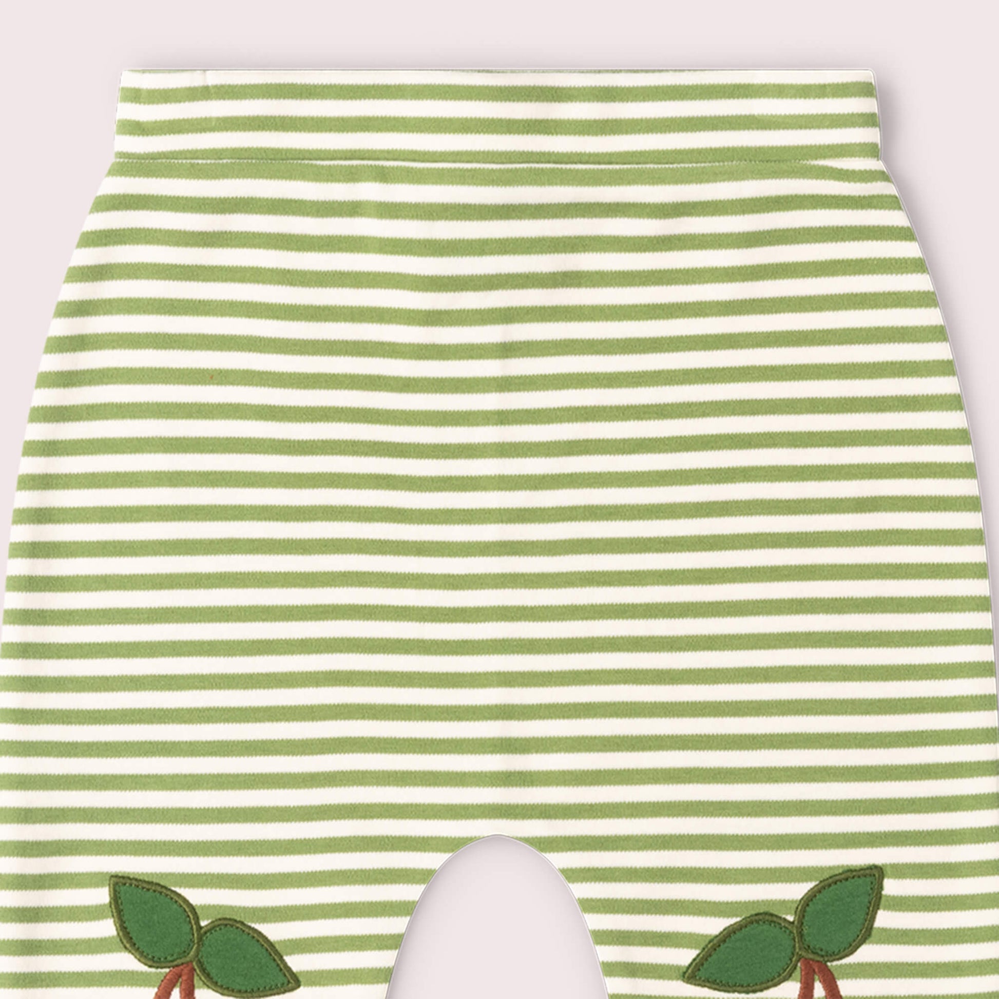 Cherry Knee Patch Striped Joggers Green / 18-24m