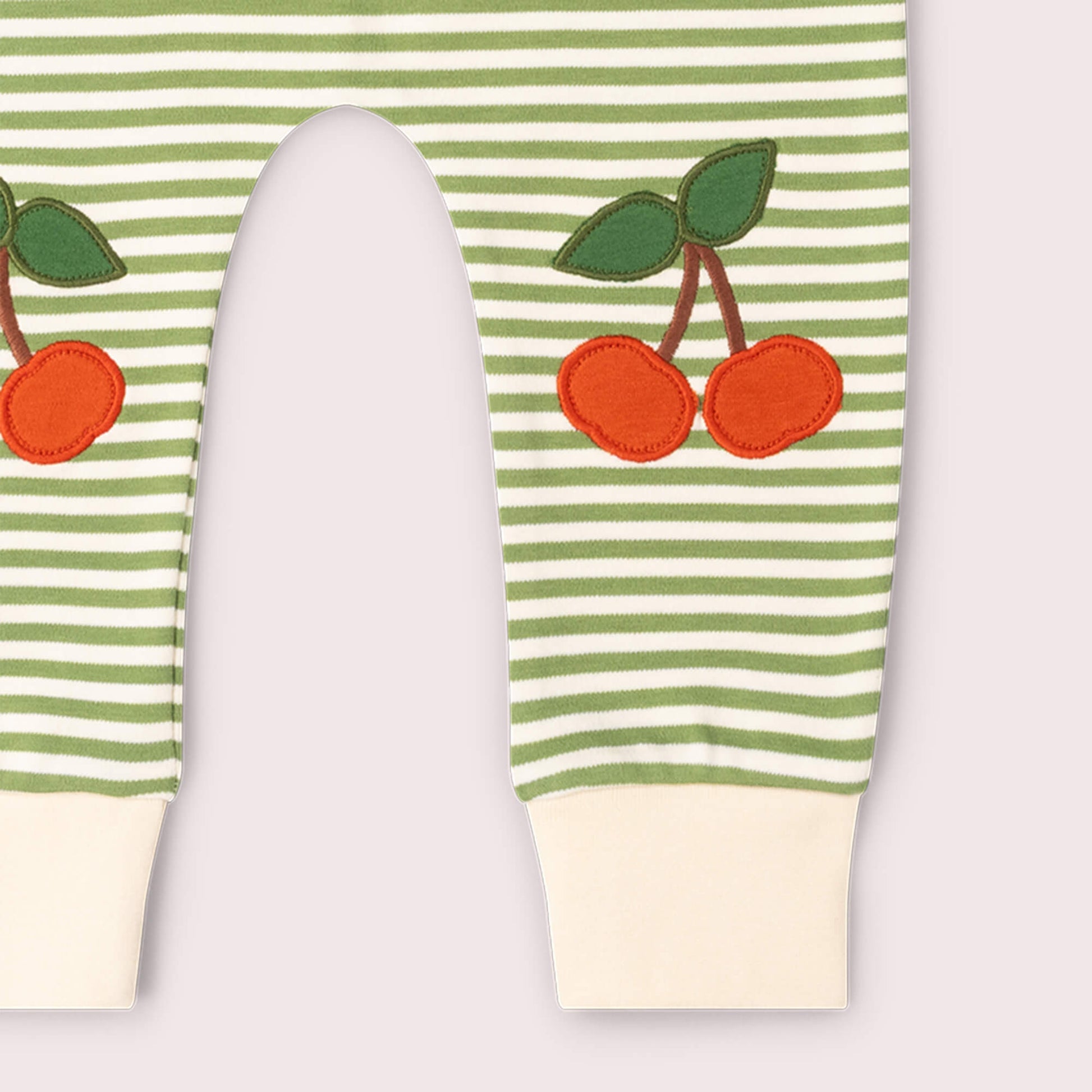Cherry Knee Patch Striped Joggers Green / 18-24m