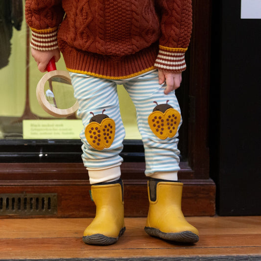 Yellow Ladybirds Knee Patch Joggers