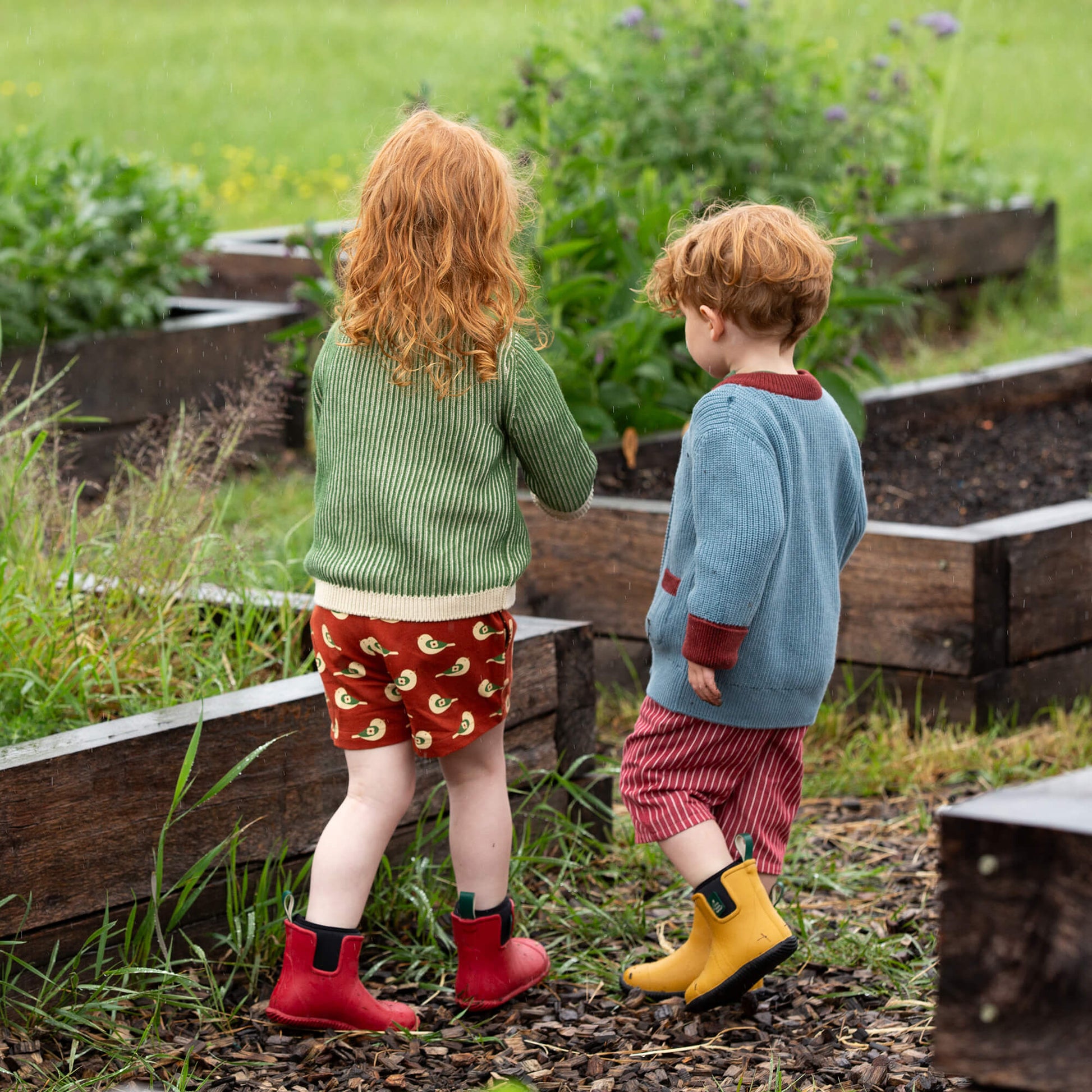 Spring Birds By The Sea Shorts Red / 18-24m