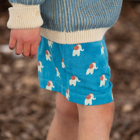 Blue Elephants By The Sea Shorts Blue / 18-24m