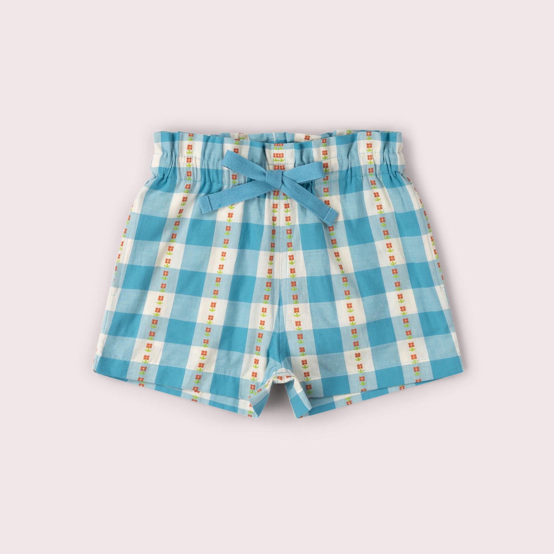 Blue Flowers By The Sea Shorts Blue / 18-24m