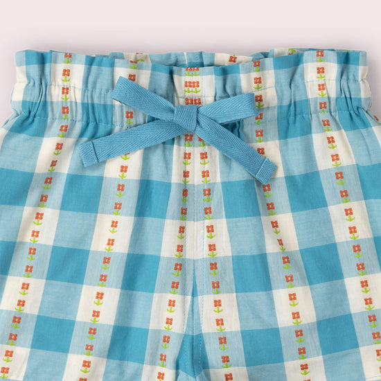 Blue Flowers By The Sea Shorts Blue / 18-24m