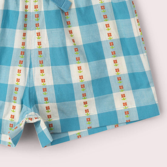 Blue Flowers By The Sea Shorts Blue / 18-24m