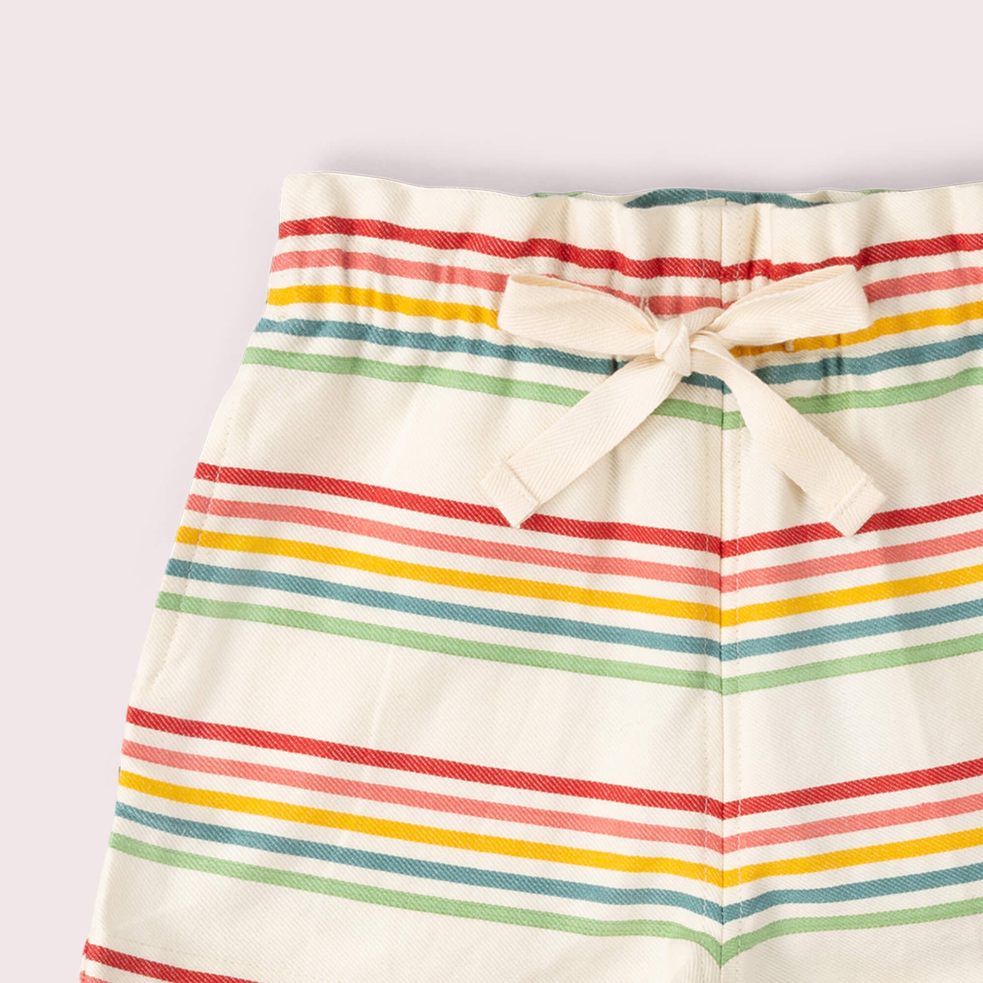 Cream Rainbow Striped By The Sea Twill Shorts MULTI / 18-24m