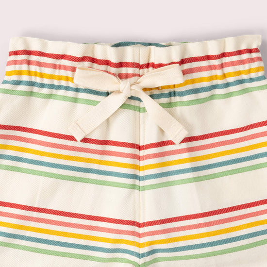 Cream Rainbow Striped By The Sea Twill Shorts MULTI / 18-24m