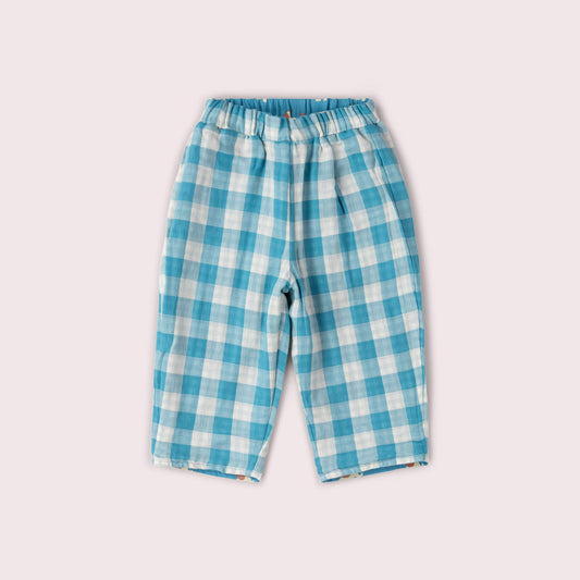 Blue Elephants Reversible Pull On Trousers Blue / 18-24m