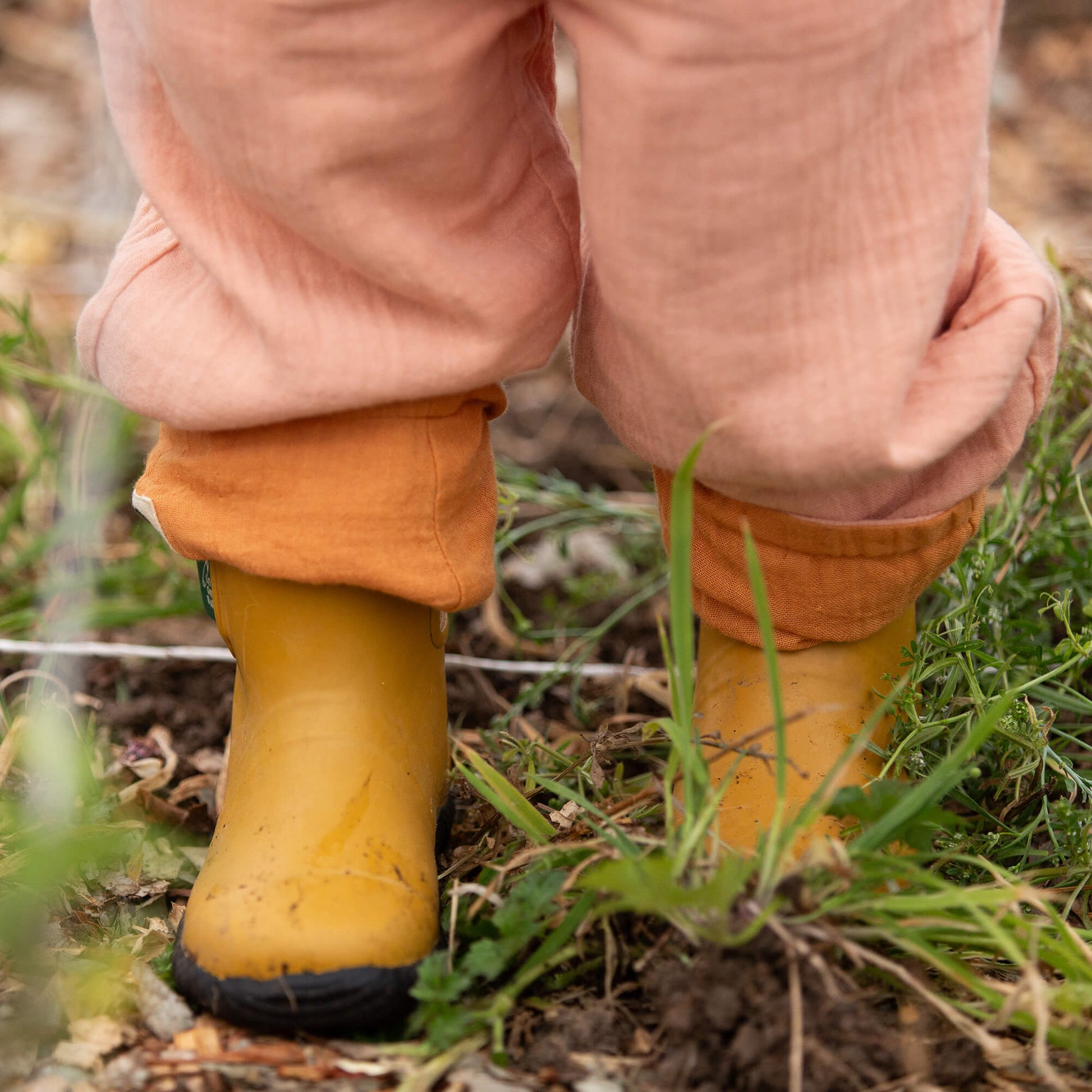 Golden Ochre Reversible Trousers Gold / 18-24m