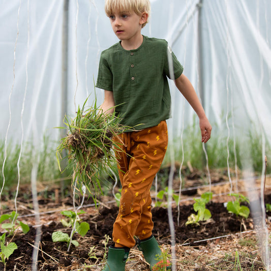 Lightning Organic Cosy Joggers Gold / 18-24m