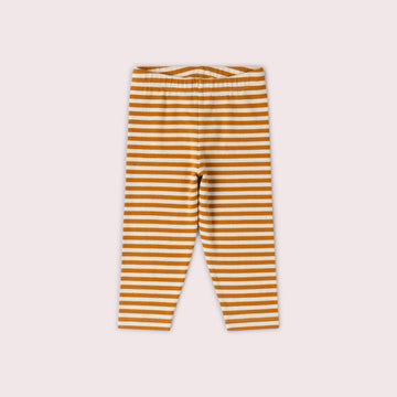 Apricot Striped Leggings Gold / 18-24m
