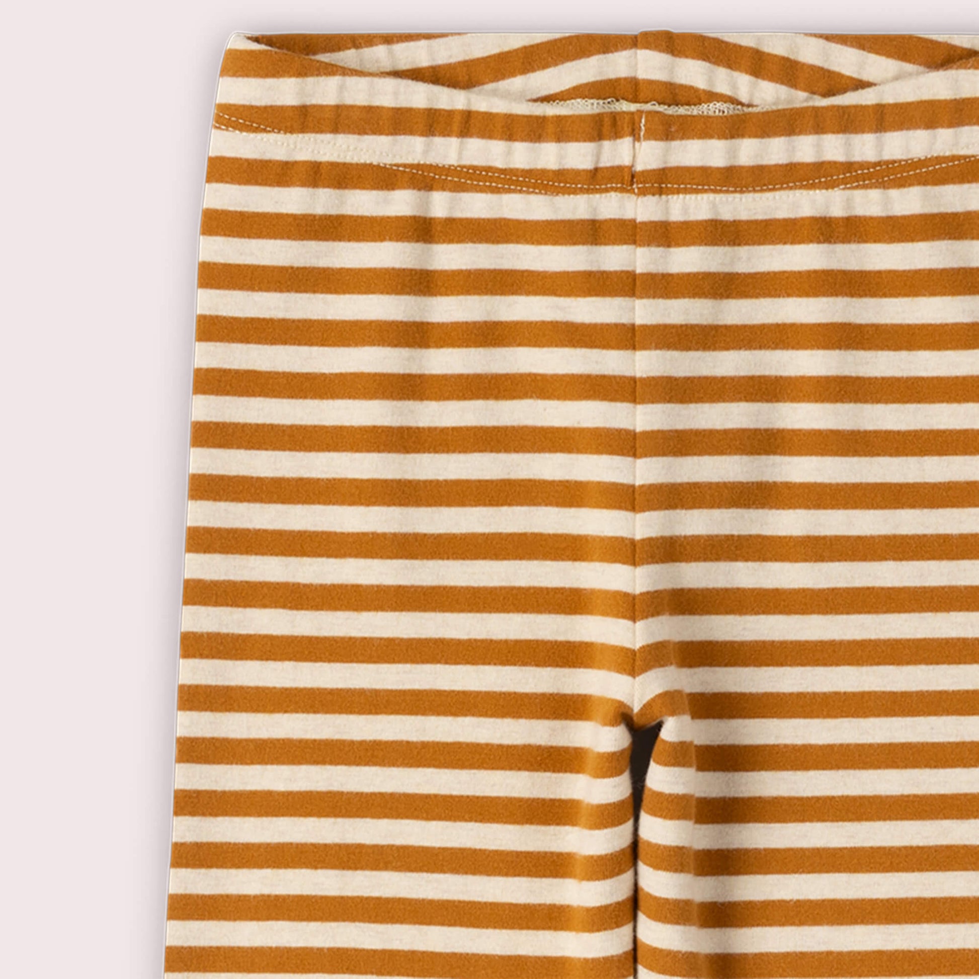 Apricot Striped Leggings Gold / 18-24m