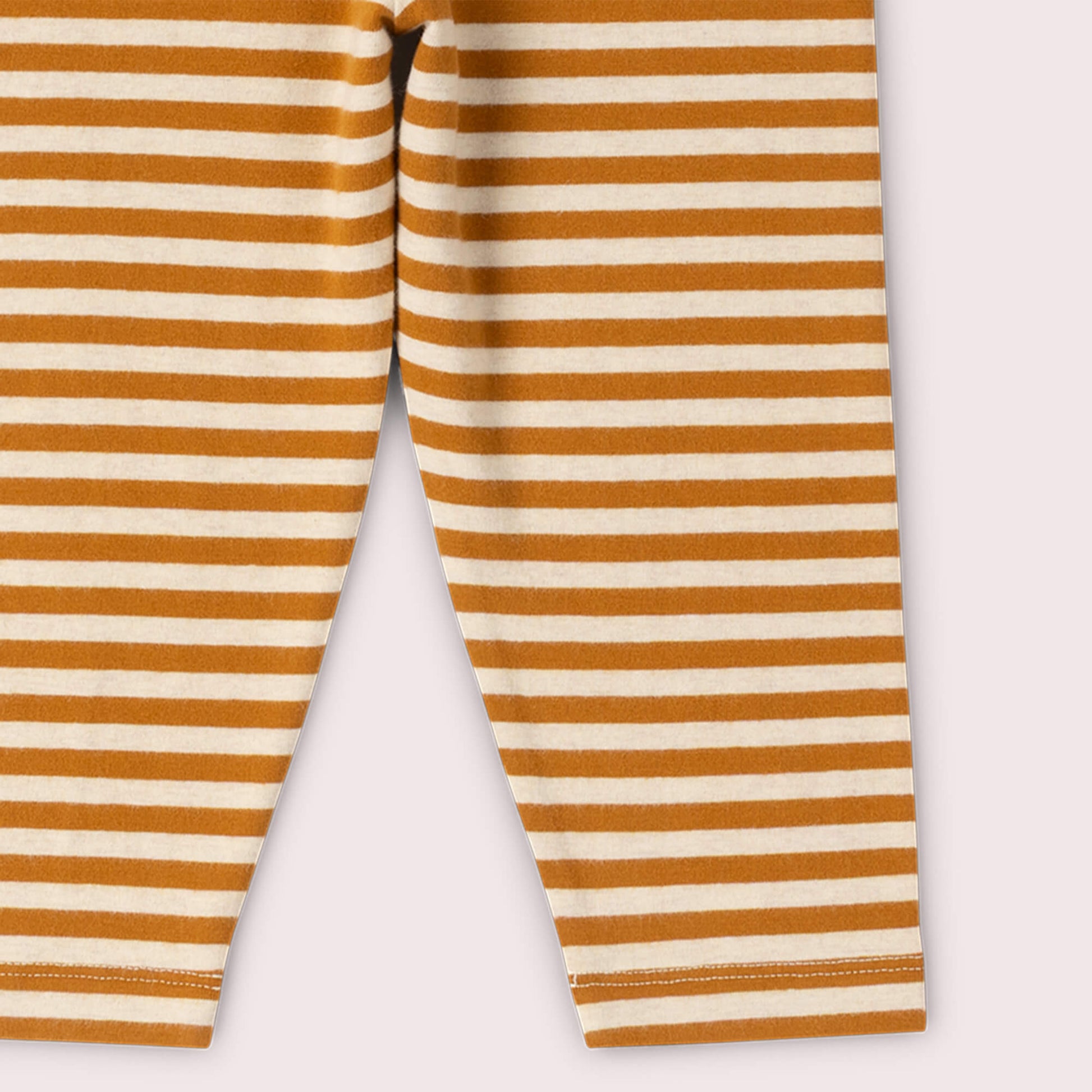 Apricot Striped Leggings Gold / 18-24m