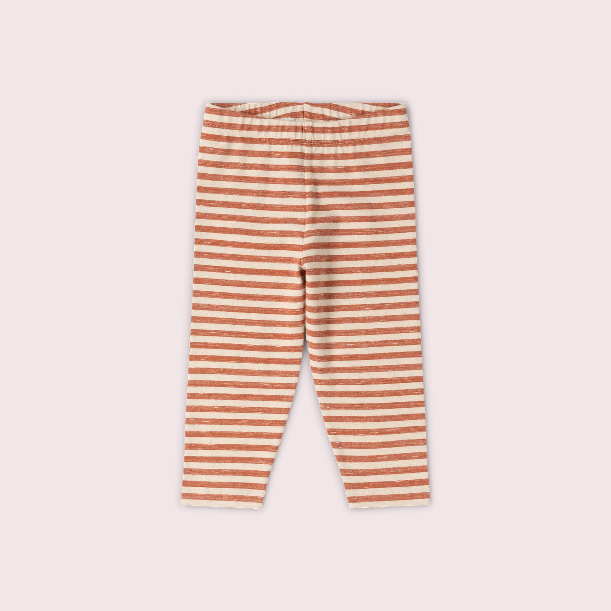 Burnt Ochre Striped Leggings Red / 18-24m