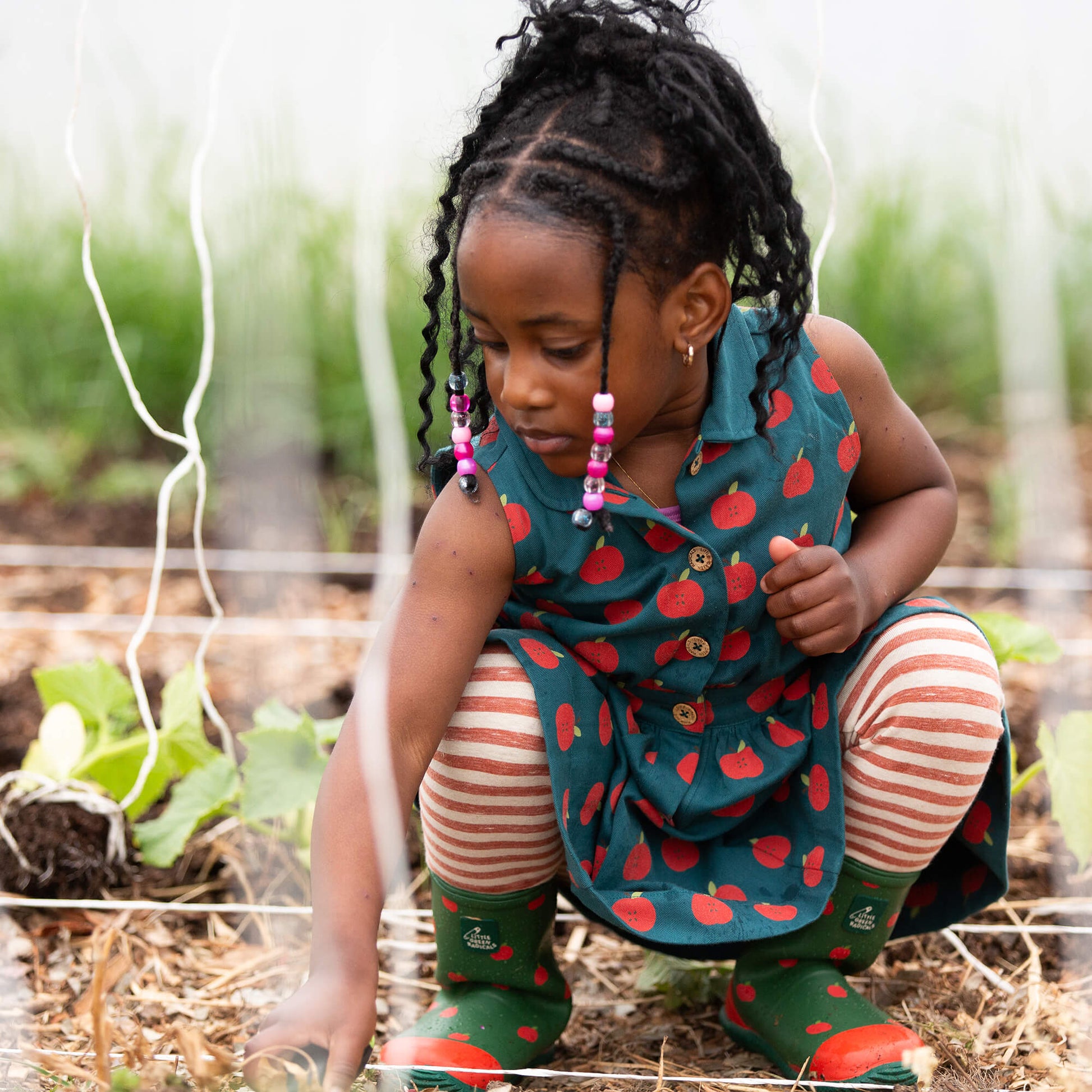 Burnt Ochre Striped Leggings Red / 18-24m