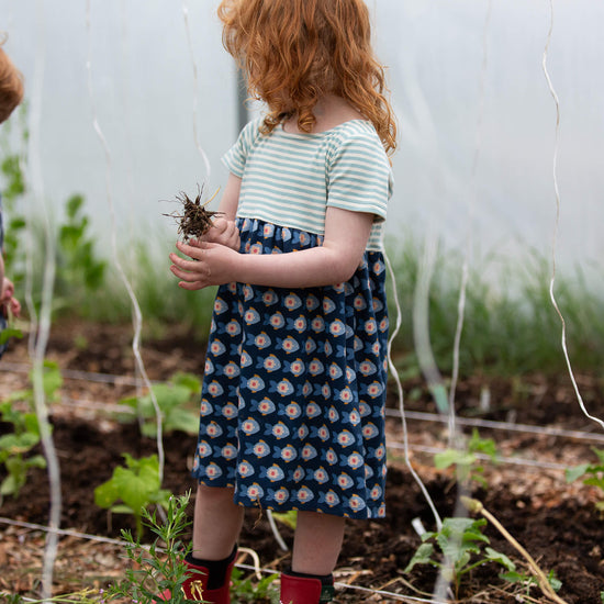 Little Fish Easy Peasy Summer Dress Blue / 18-24m