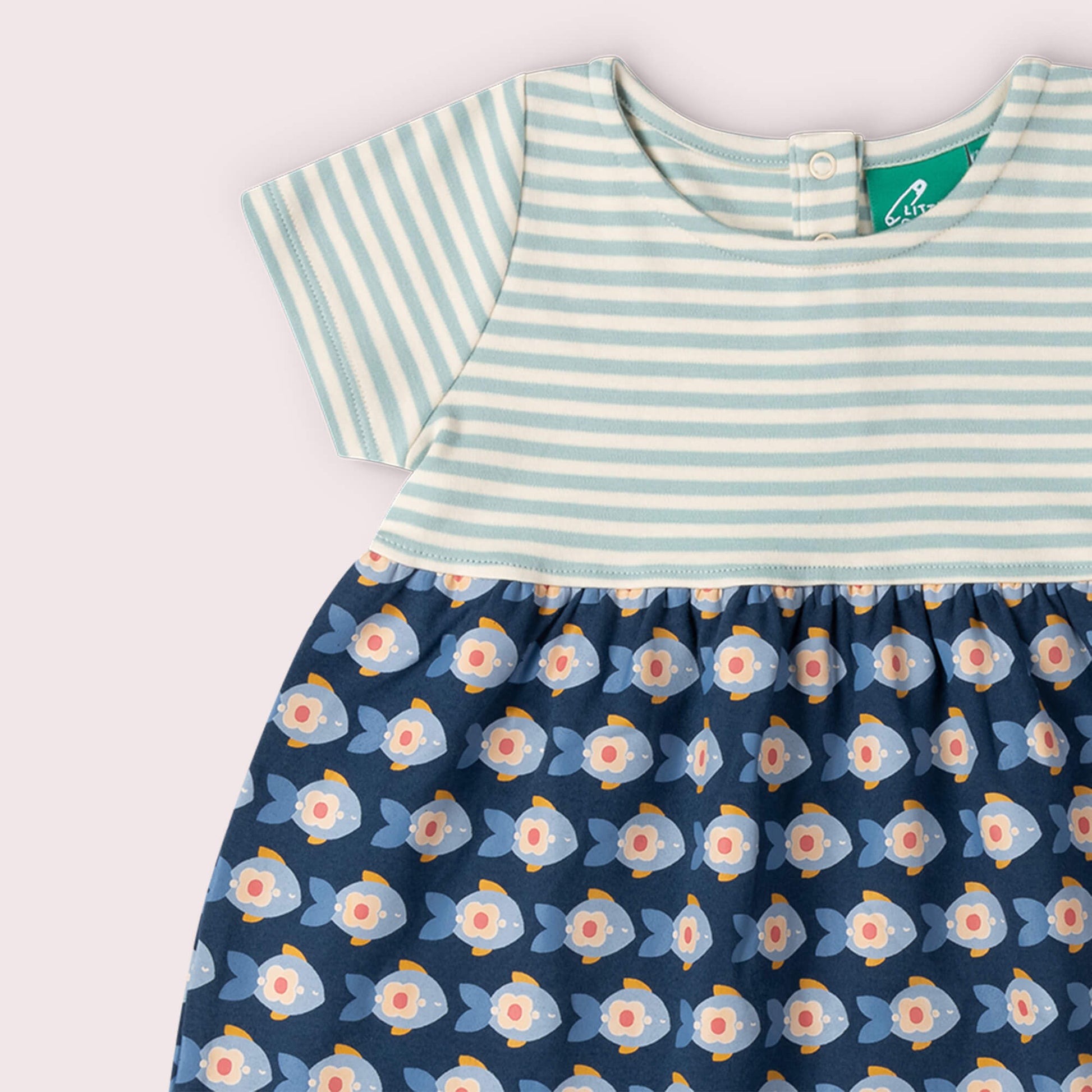 Little Fish Easy Peasy Summer Dress Blue / 18-24m